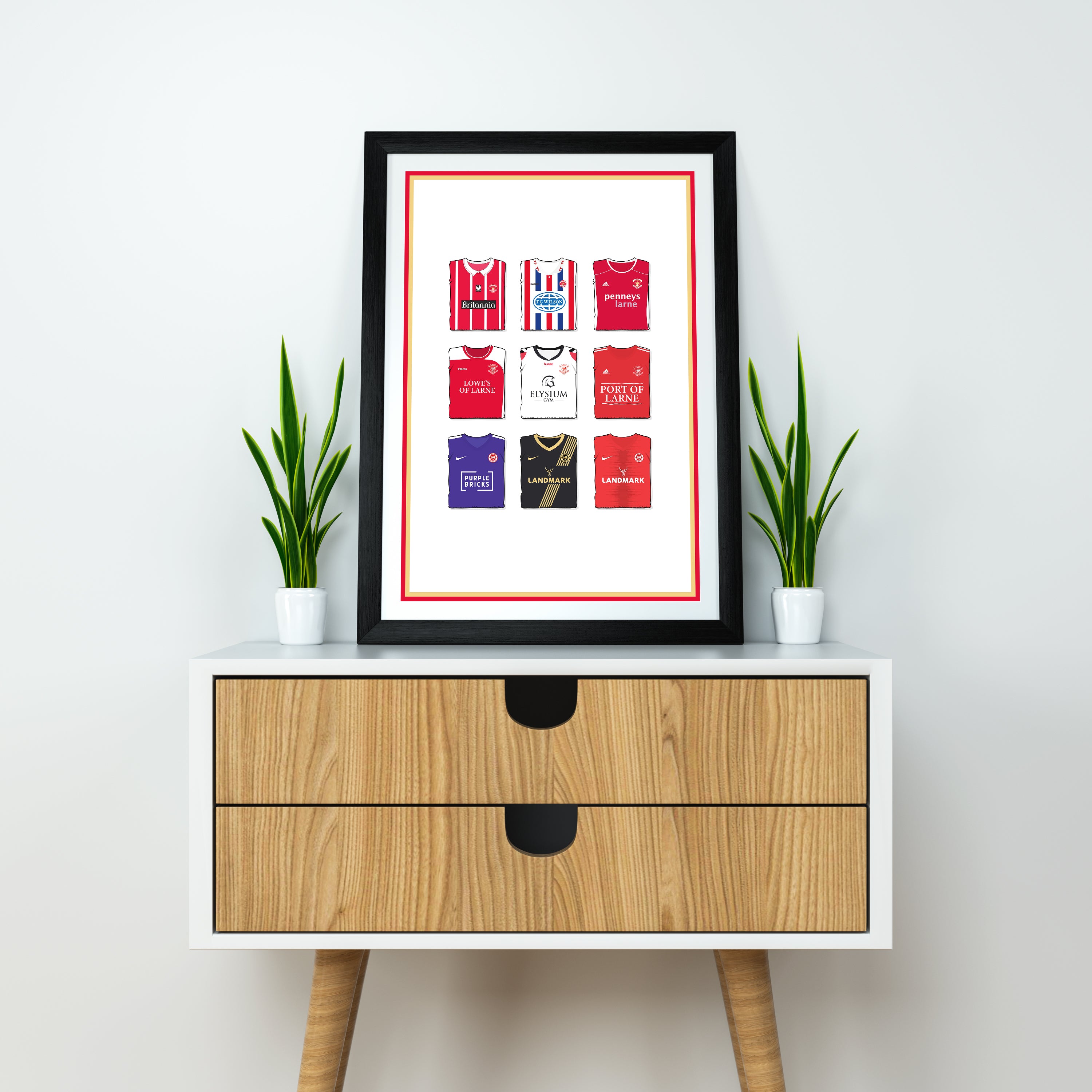 Larne Heavyweight Art Print - Football Post - Perfect Gift - Birthday Present for Him