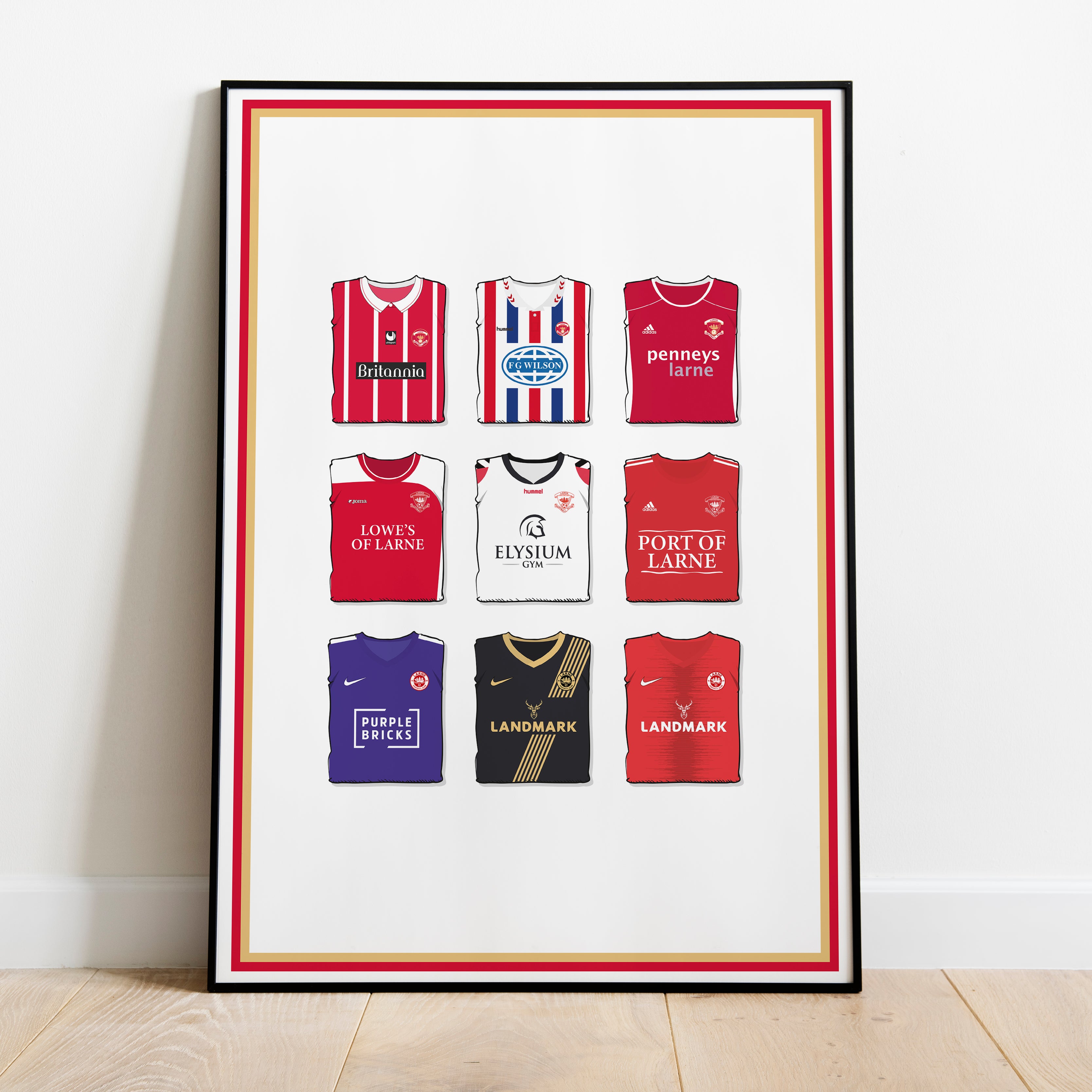 Larne Heavyweight Art Print - Football Post - Perfect Gift - Birthday Present for Him