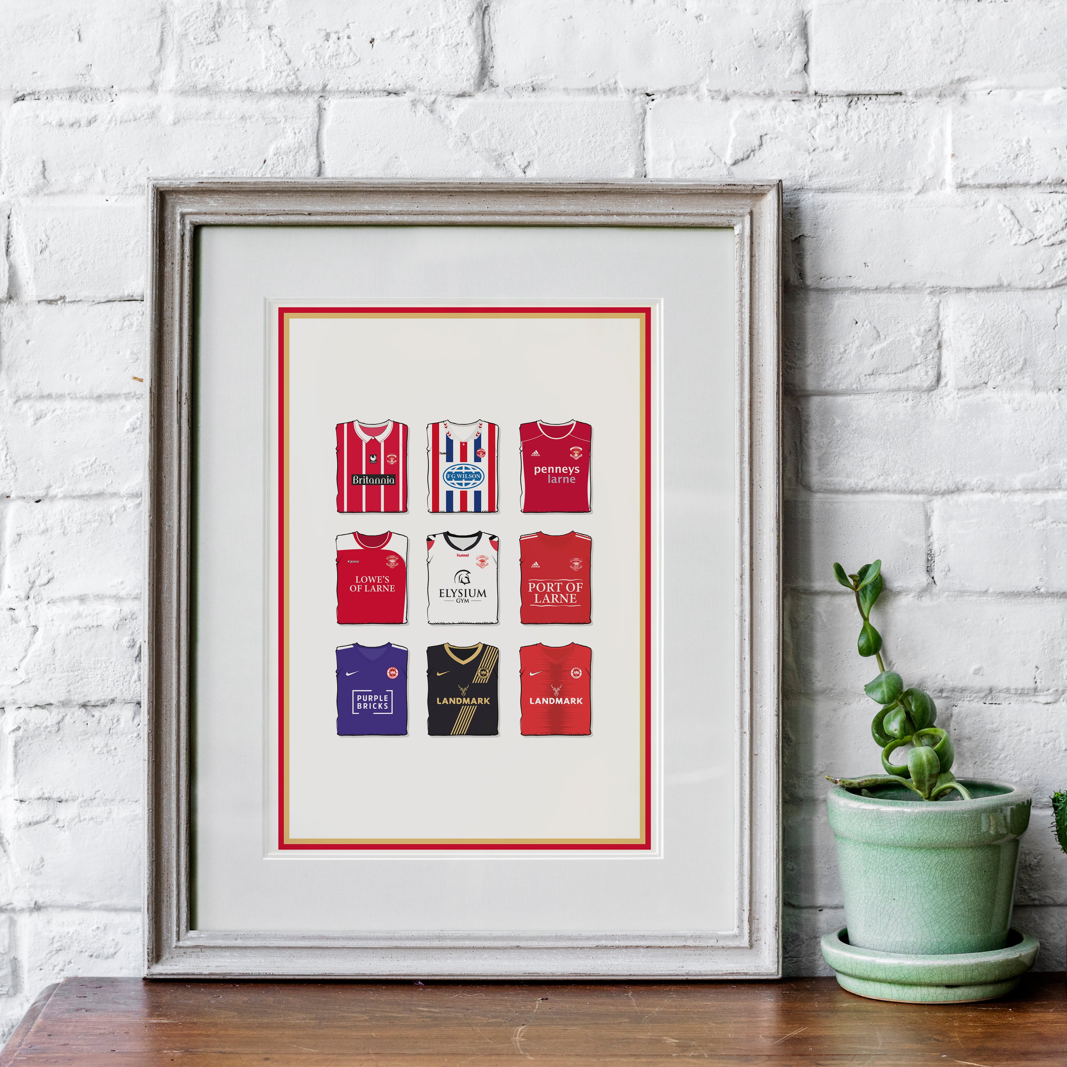 Larne Heavyweight Art Print - Football Post - Perfect Gift - Birthday Present for Him