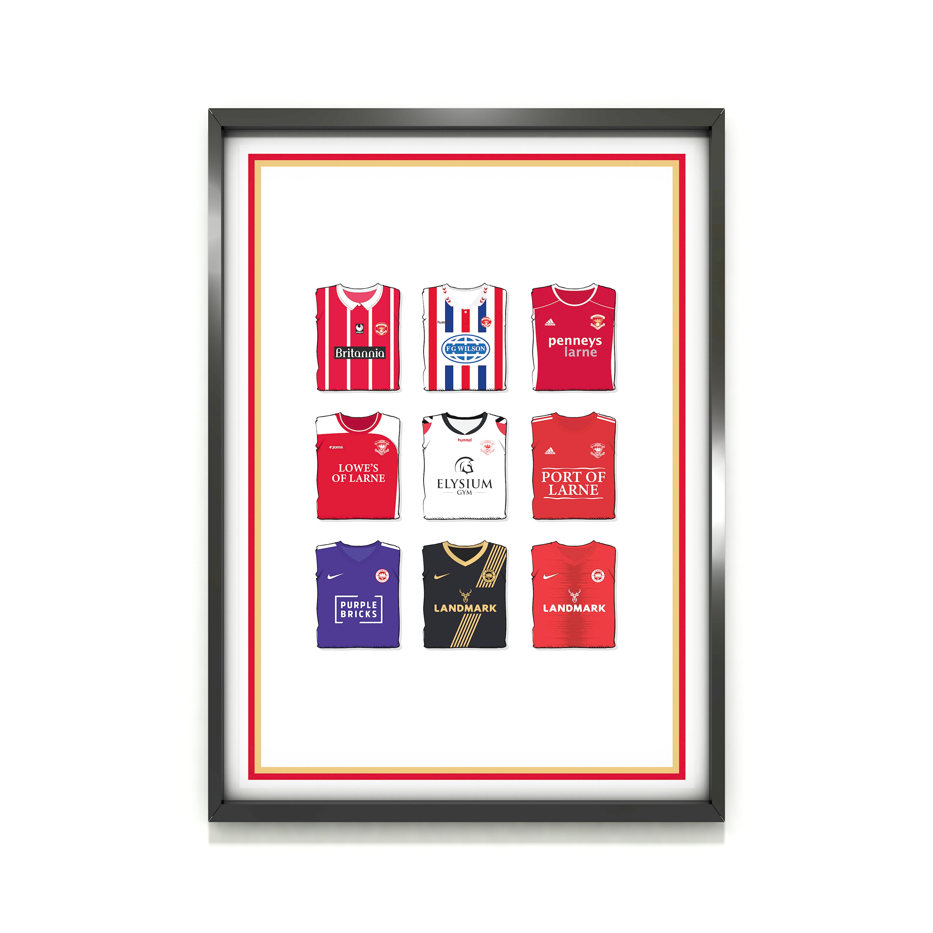 Larne Heavyweight Art Print - Football Post - Perfect Gift - Birthday Present for Him