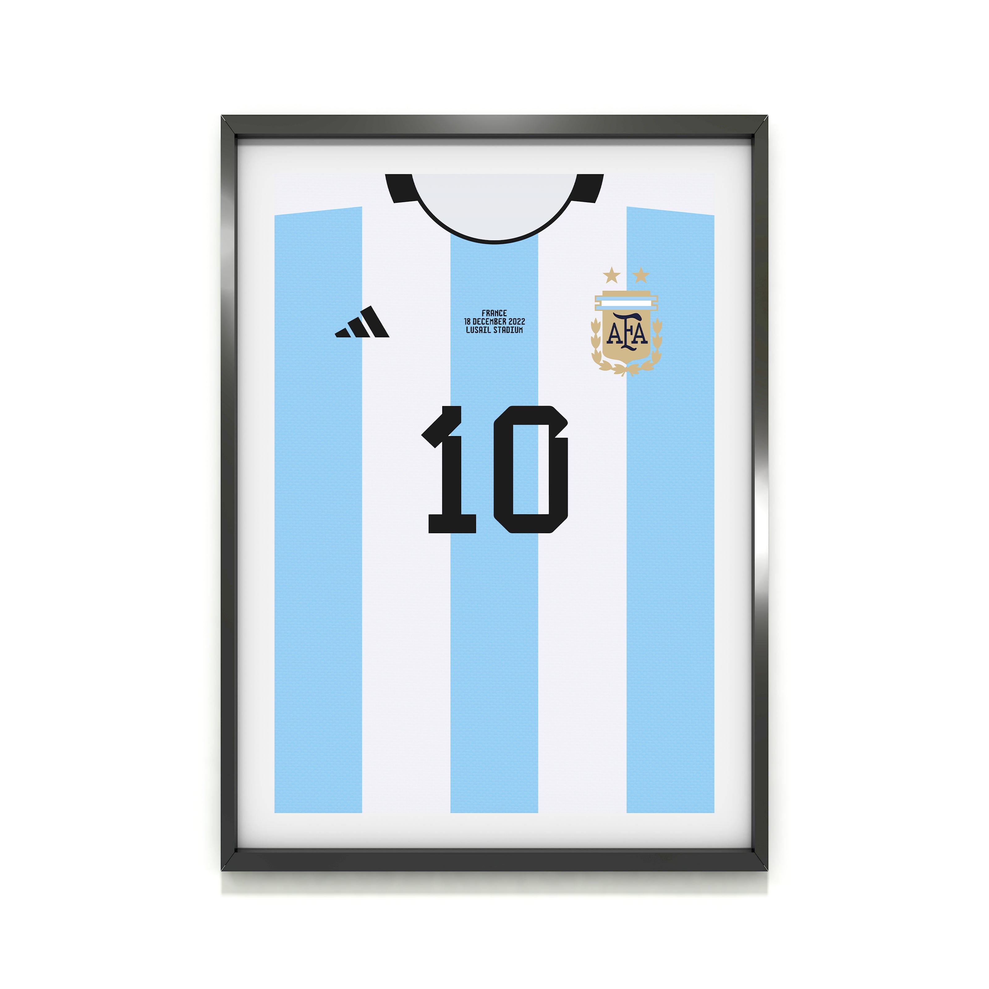 Messi Argentina 22/23 (Front) Heavyweight Art Print - Football Post - Perfect Gift - Birthday Present for Him