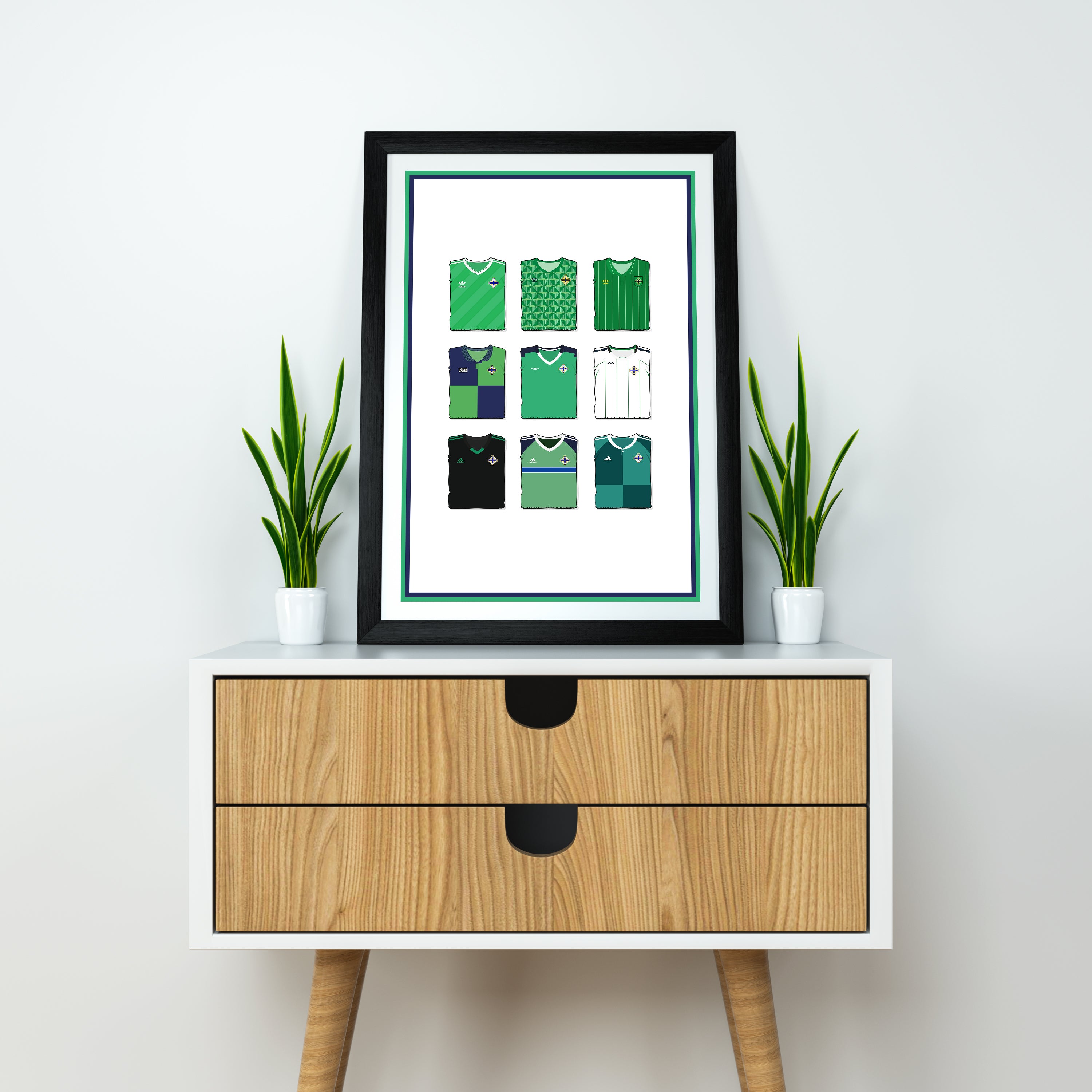 Northern Ireland Heavyweight Art Print - Football Post - Perfect Gift - Birthday Present for Him