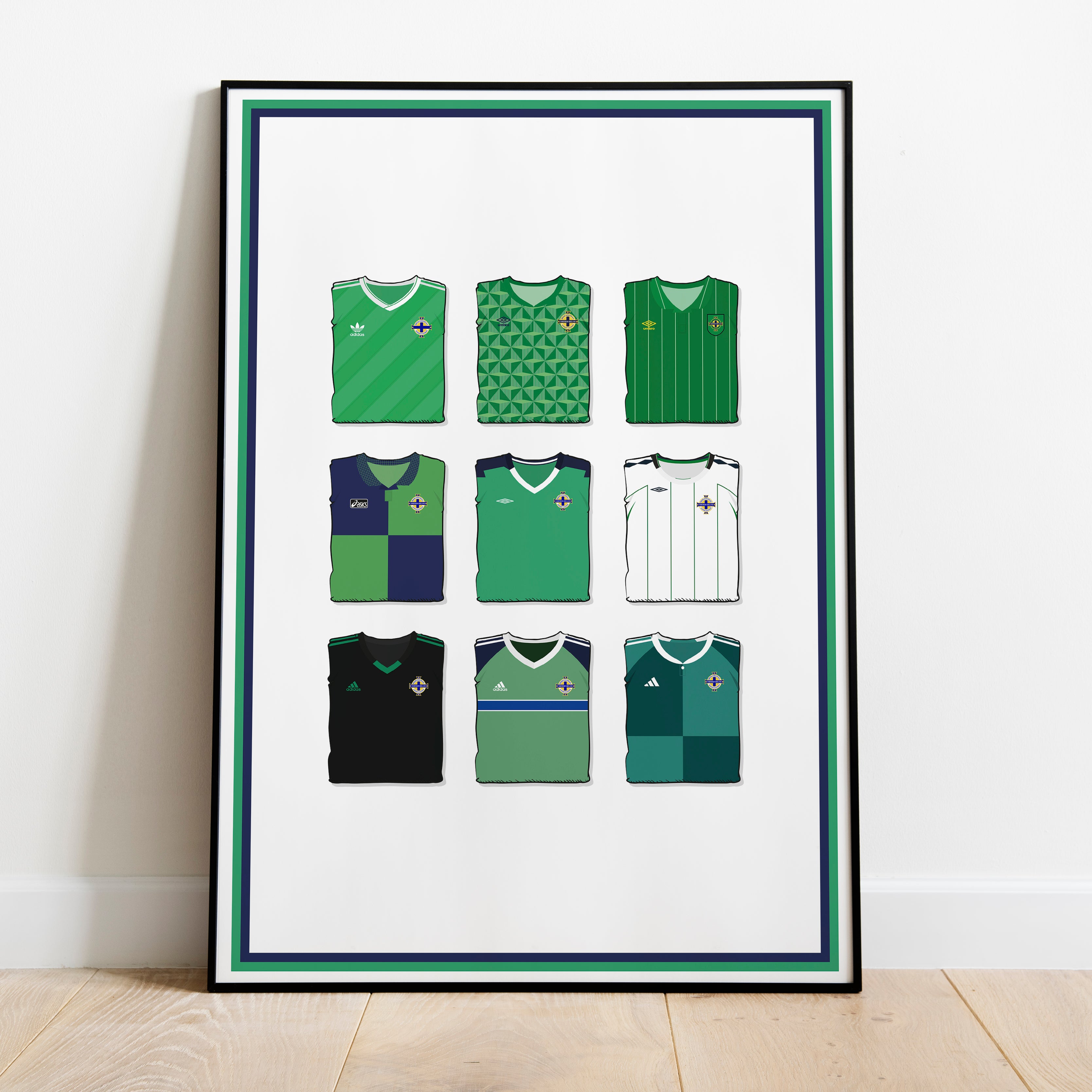 Northern Ireland Heavyweight Art Print - Football Post - Perfect Gift - Birthday Present for Him