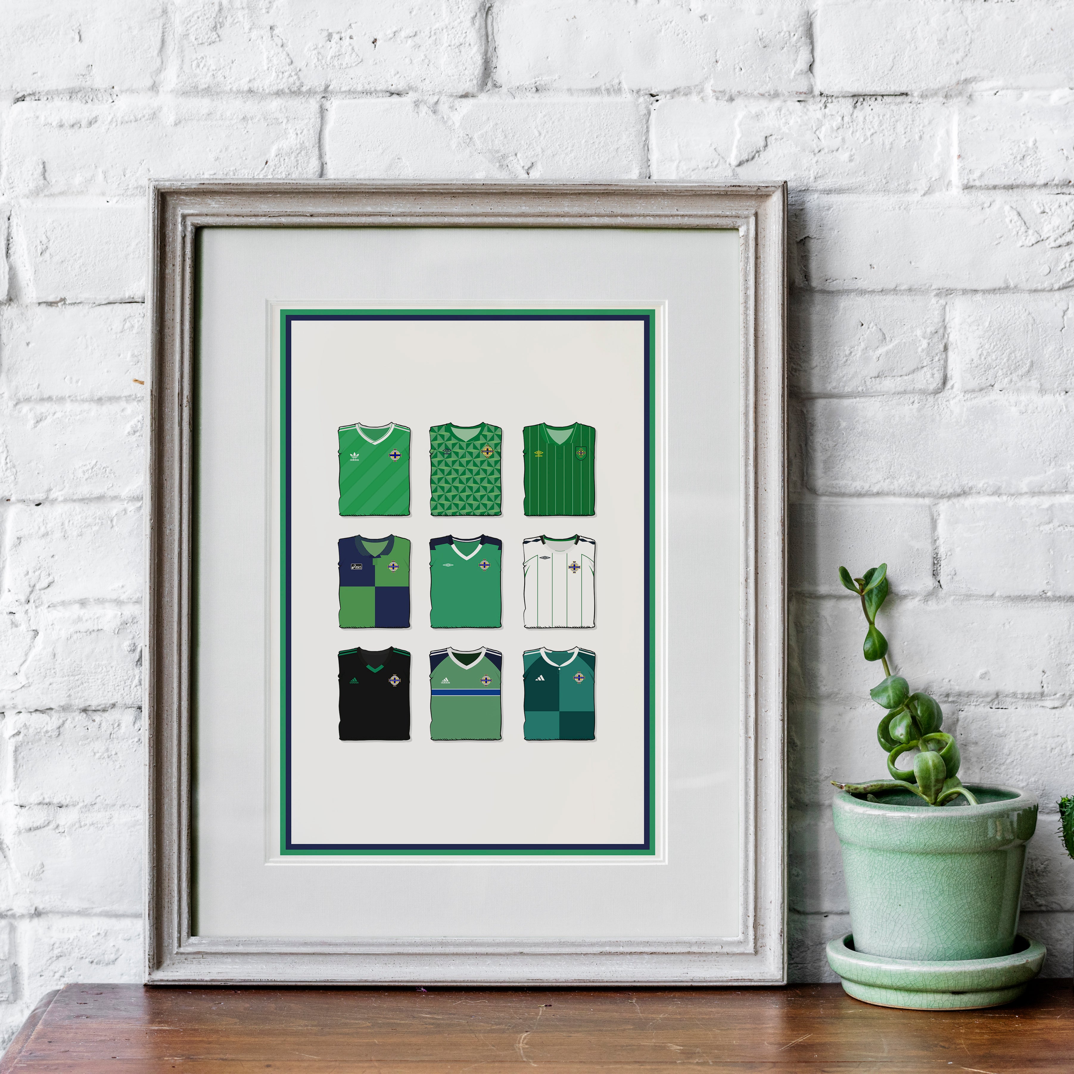 Northern Ireland Heavyweight Art Print - Football Post - Perfect Gift - Birthday Present for Him