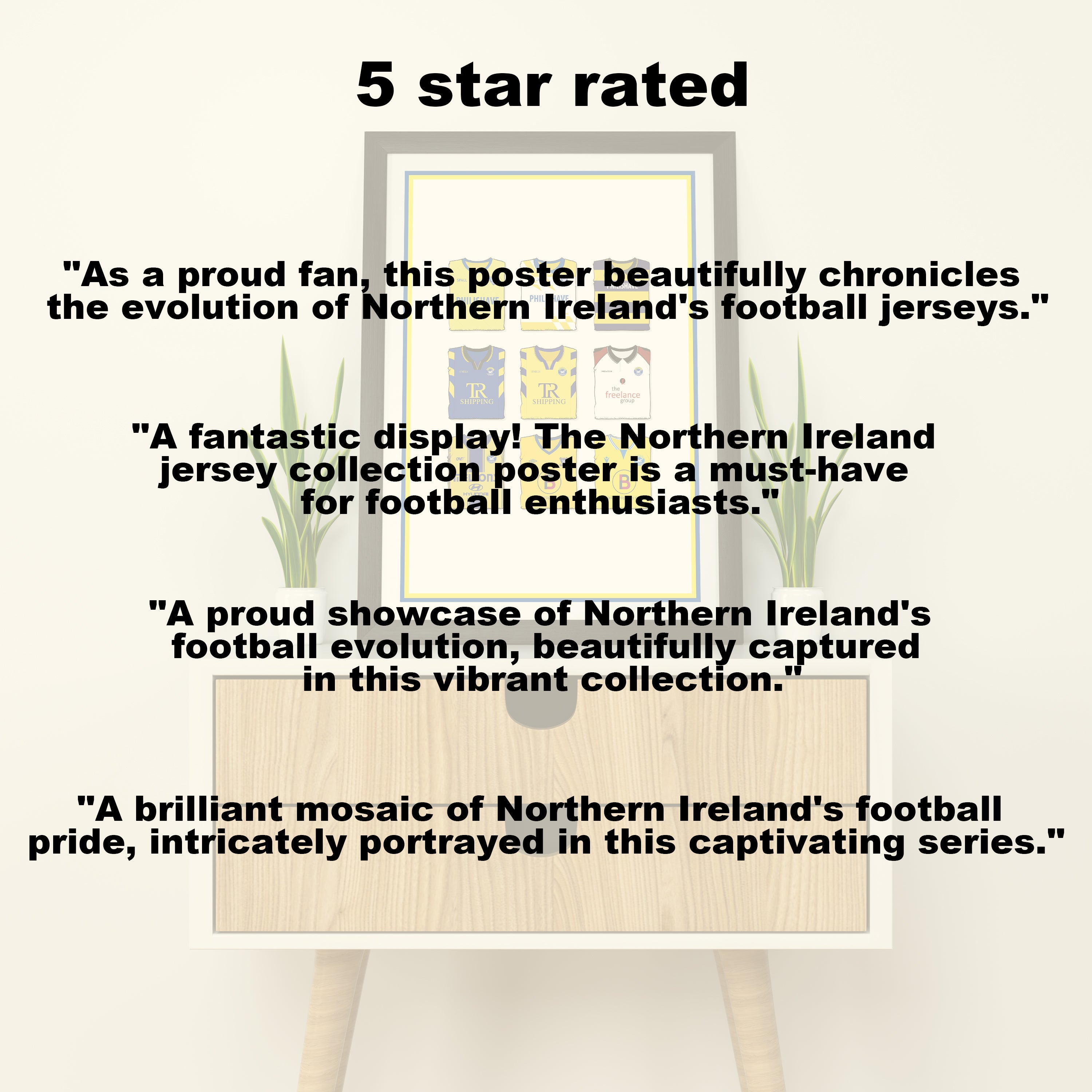 Northern Ireland Heavyweight Art Print - Football Post - Perfect Gift - Birthday Present for Him