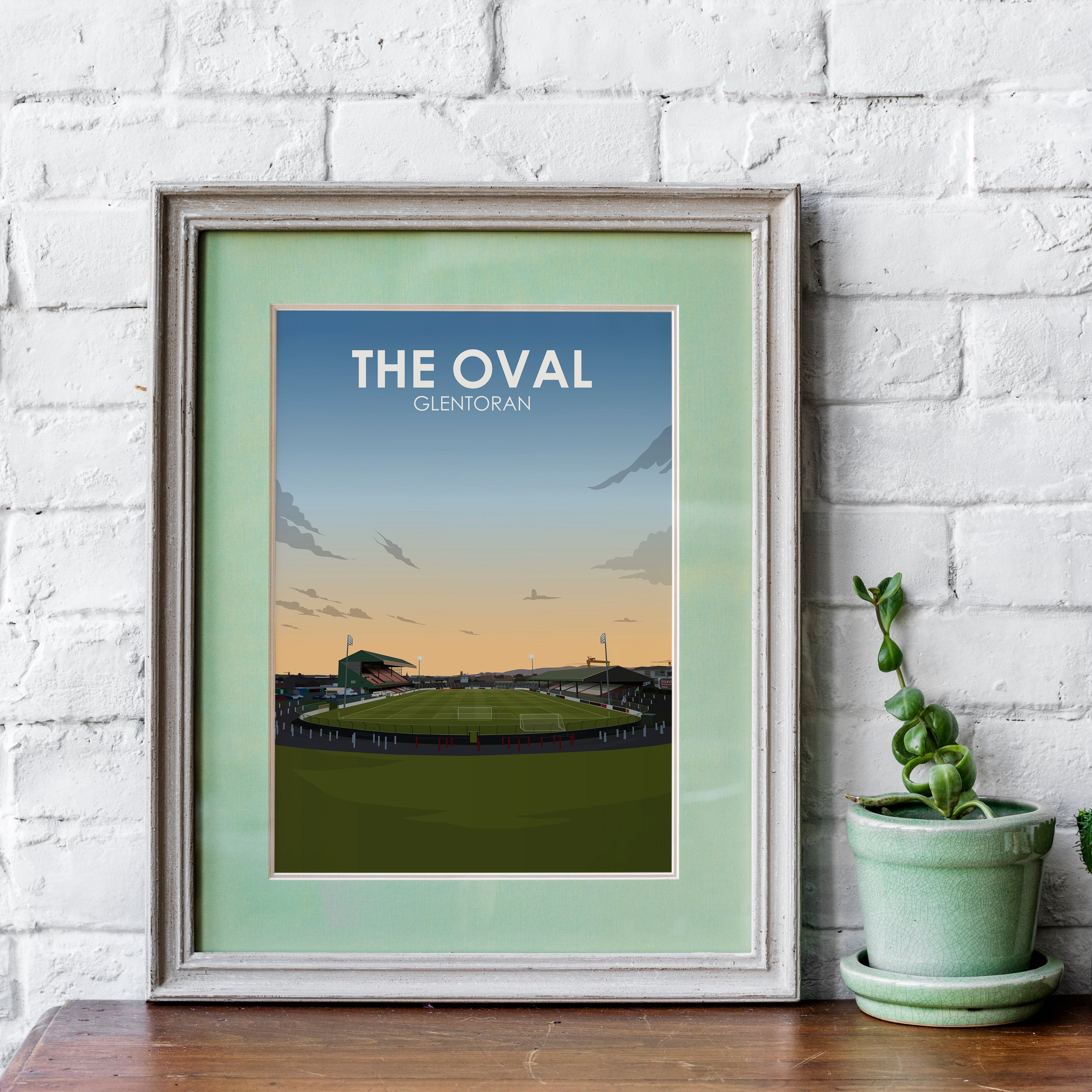 The Oval Heavyweight Art Print - Football Post - Perfect Gift - Birthday Present for Him