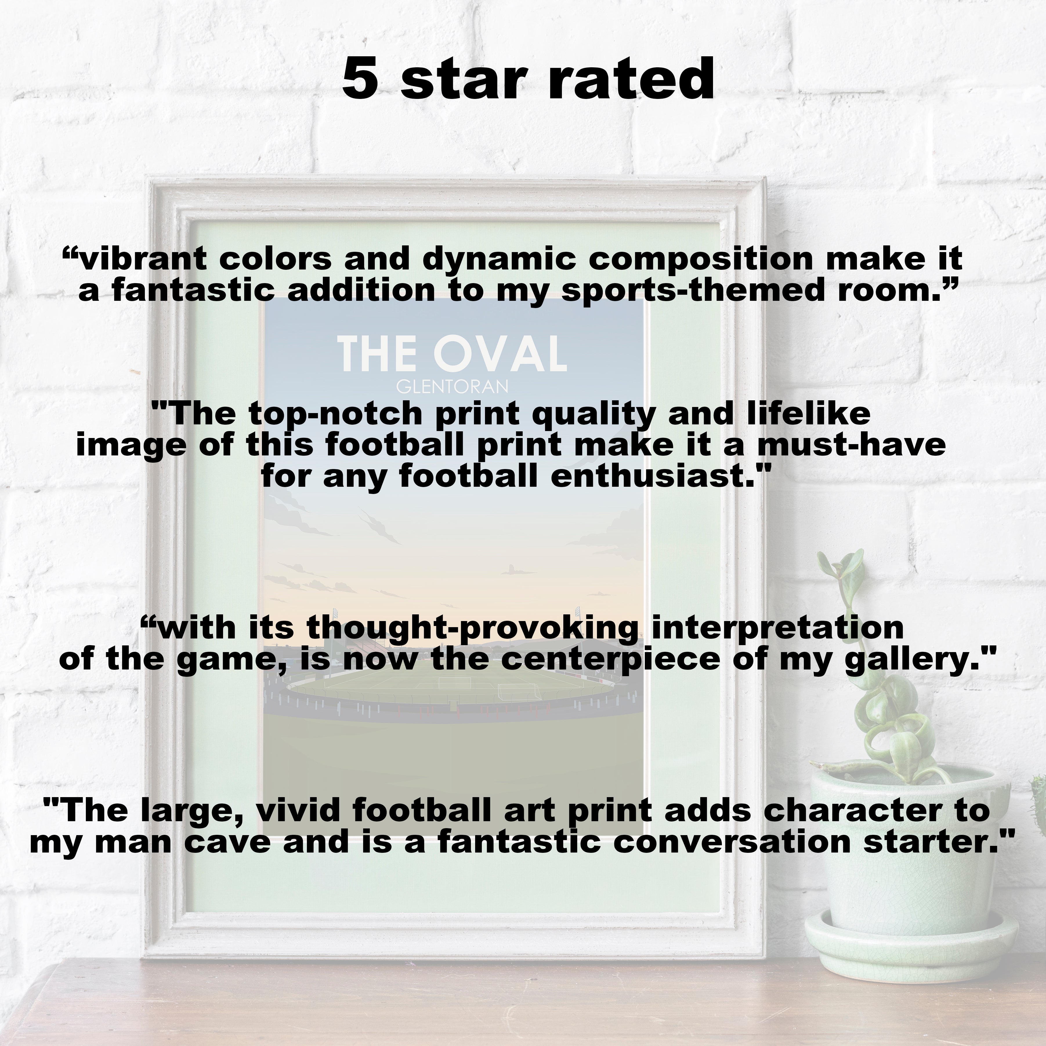 The Oval Heavyweight Art Print - Football Post - Perfect Gift - Birthday Present for Him