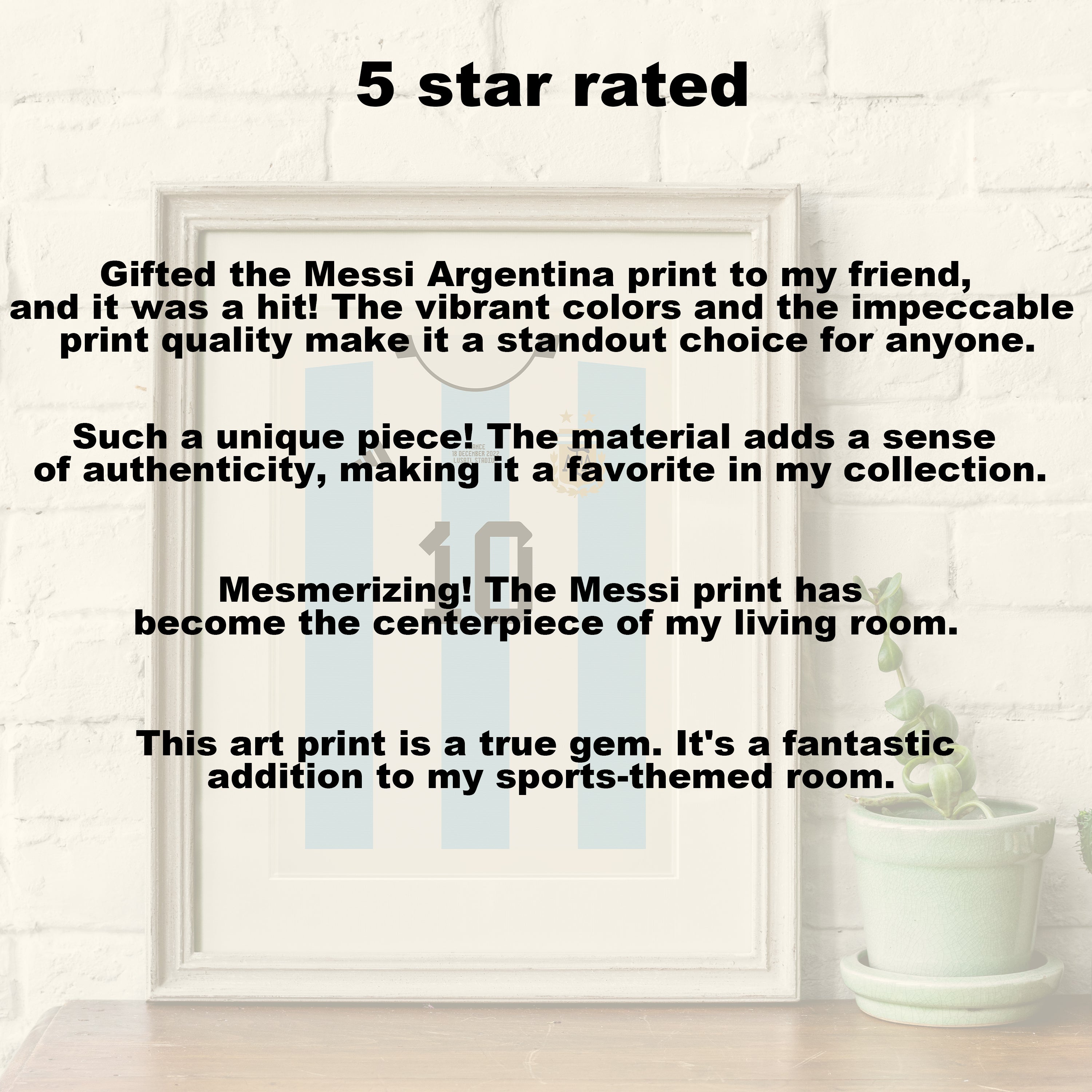 Messi Argentina 22/23 (Front) Heavyweight Art Print - Football Post - Perfect Gift - Birthday Present for Him